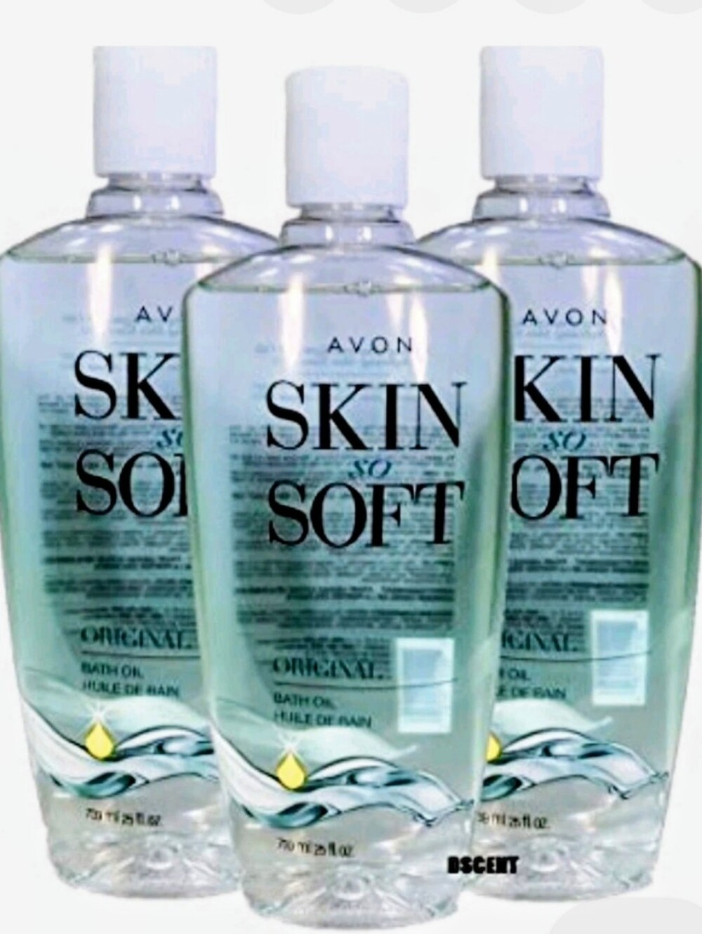 Lot 3 AVON Skin So Soft Original Bath Oil Large Size Jojoba Oil SEALED 736ml